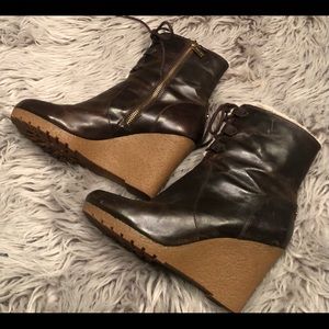 Michael Kors Leather Lace Up Bootie